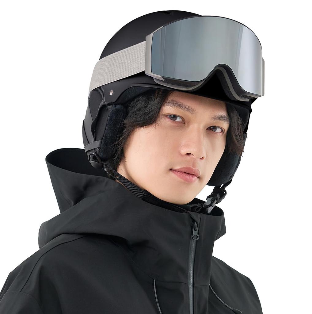 Actleis Ski and Snowboard for and Goggle Helmet, Unisex, Men, Women, Kids, Juniors, Compatible, al-sh25125sbl