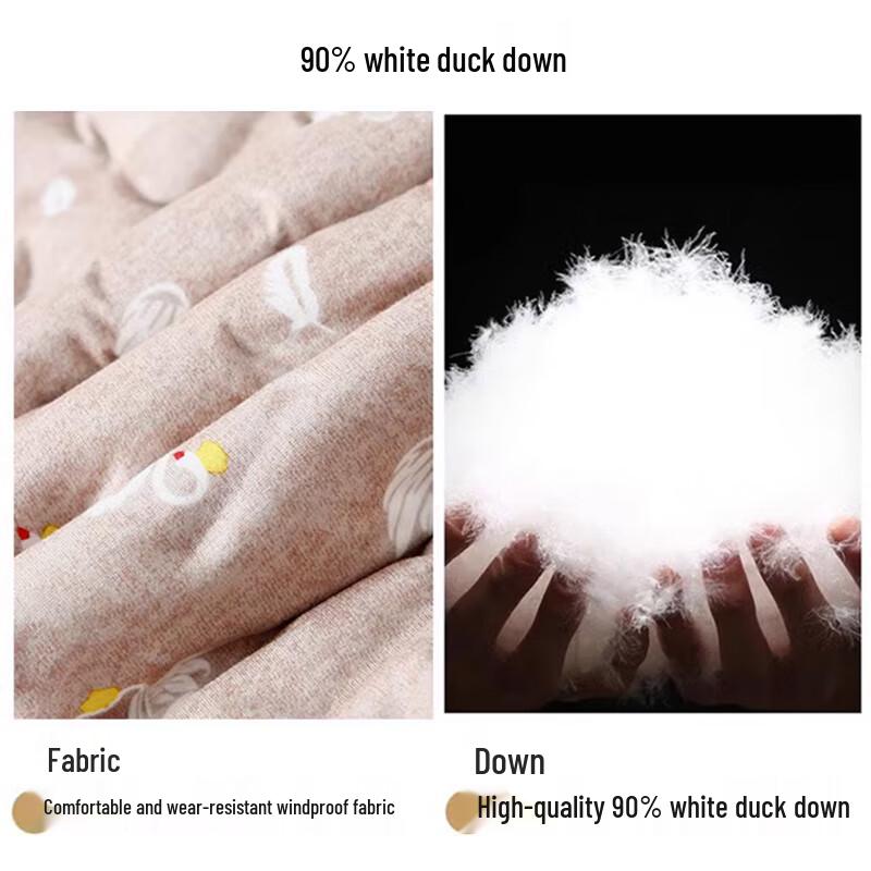 LANGSHA Women's Thermal Fleece-Lined White Duck Down Inner Pants