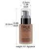Full Coverage Foundation Deep Brown 30ml Water Based Liquid Makeup Sweatproof Transfer Resistant For A Complexion