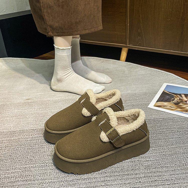 

Наступая в дерьмо, сумка на толстой подошве и обувь для послеродового периода, женская осенне-зимняя домашняя одежда, внутренний вельвет для сохранения тепла и верхняя одежда не 40 оливковое зеленый