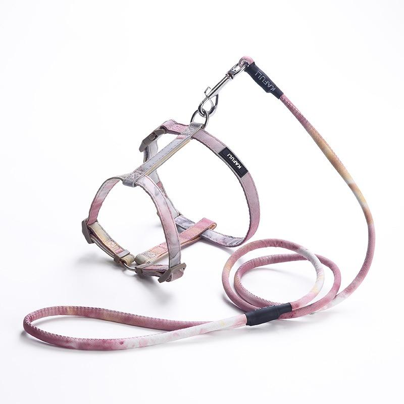 Cat Harness and Leash Sets Adjustable Dog Harness for Small Dog Leash Breashable Pet Harness Out Walking Dog Strap