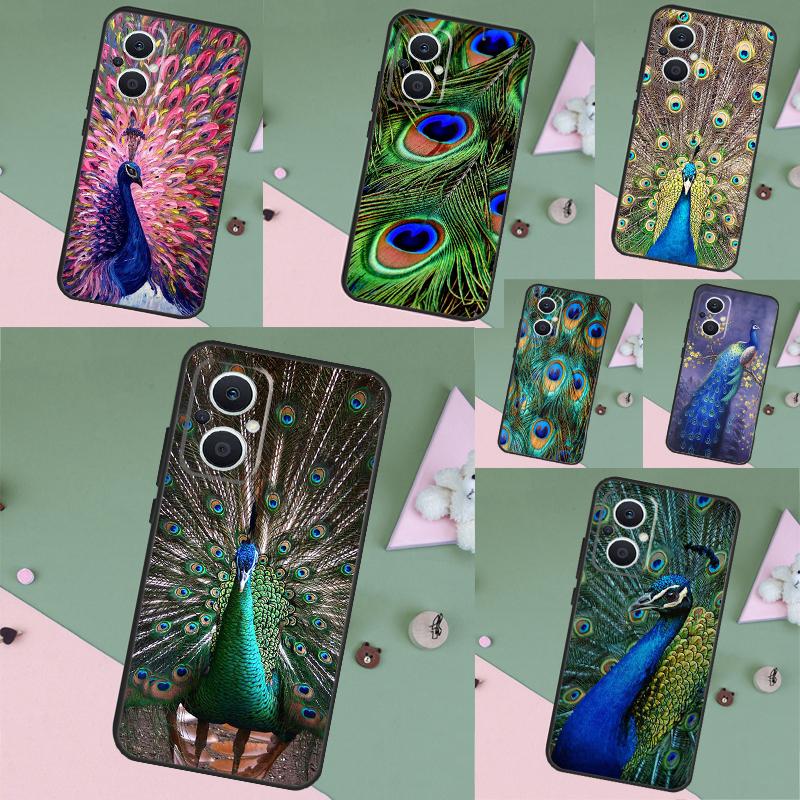 Animal Peacock Pattern Case For OPPO Reno 15 15F 14 13 12 11 10 Pro 14F 13F 12F 11F 8T OPPO Find X9 X8 X6 Pro Cover