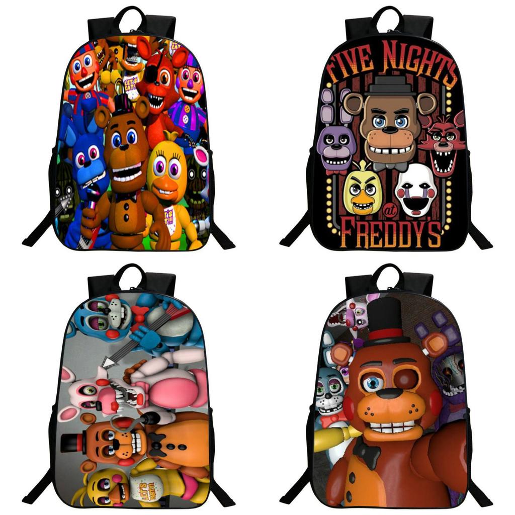 Vibrant Five Nights At Freddy's Backpack With Anime Pattern For Kids And Students