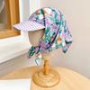 French Retro Literary Printing Headscarf Caps For Women Spring And Summer Outdoor Shopping Po Seaside Vacation Sun Hat