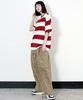 Deumakeu Side One-Pleat Leopard Real Wide Pants Camel