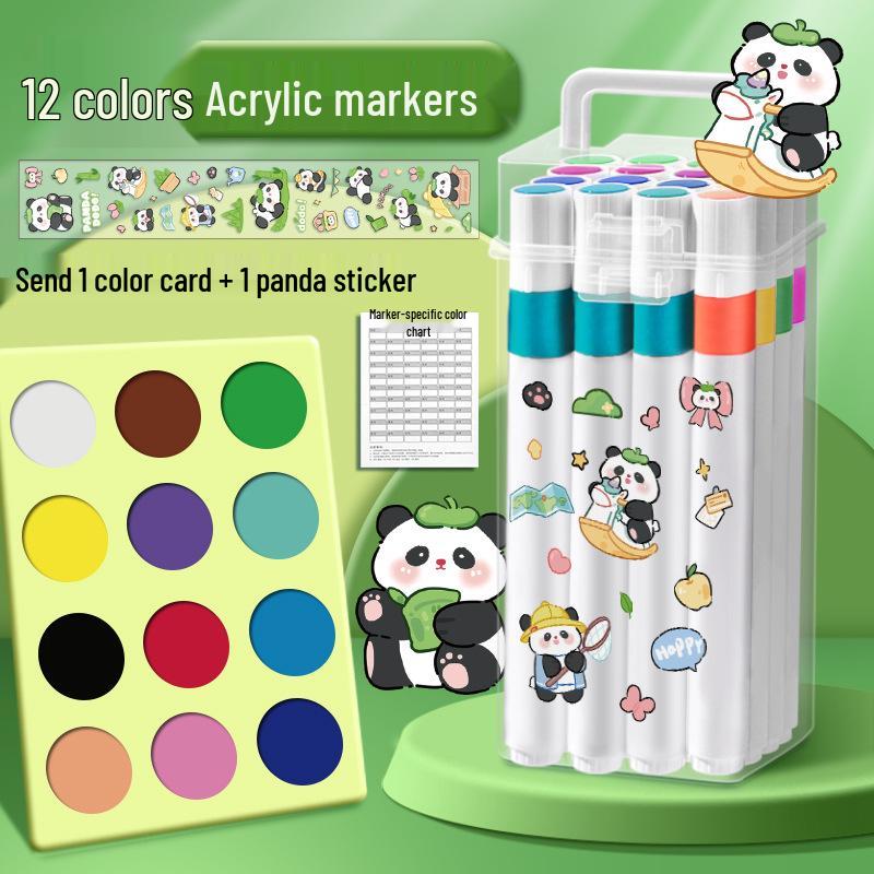 Набор акриловых маркеров Yao 24 цвета, смываемых водой, и 36 акварельных карандашей для детского сада.