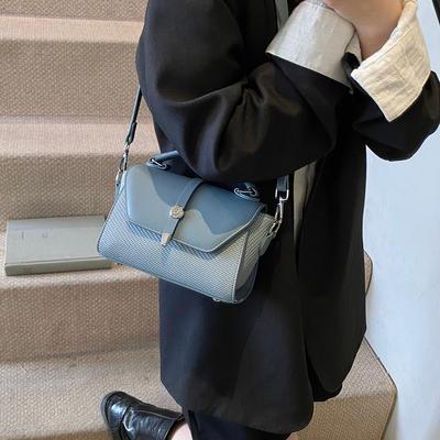 Color Blocking Hand-held Small Bag, Spring and Summer New Fashion Trend, Small Square Bag, Niche Design, Single Shoulder Crossbody Bag