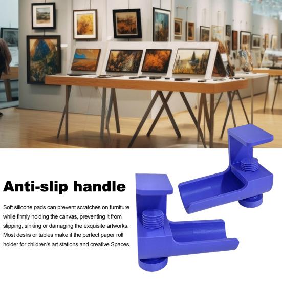 Clamp-On Canvas Holder Diamond Art Canvas Roller with Adjustable Table Clamp Art Paper Roll Holder for Diamond Art Projects
