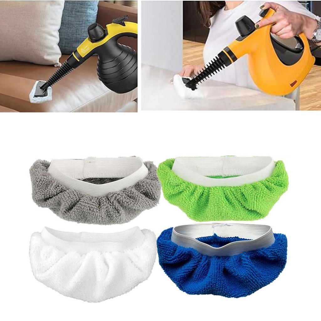 4 Stück Dampfmopp-Pads Kompatibel mit Handdampfreiniger Mikrofaser-Tücher Wiederverwendbare Waschbare Pads für die Heimreinigung