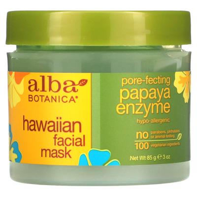 Havajská kosmetická maska ​​na obličej, enzym papáji stahující póry, 3 oz (85 g)