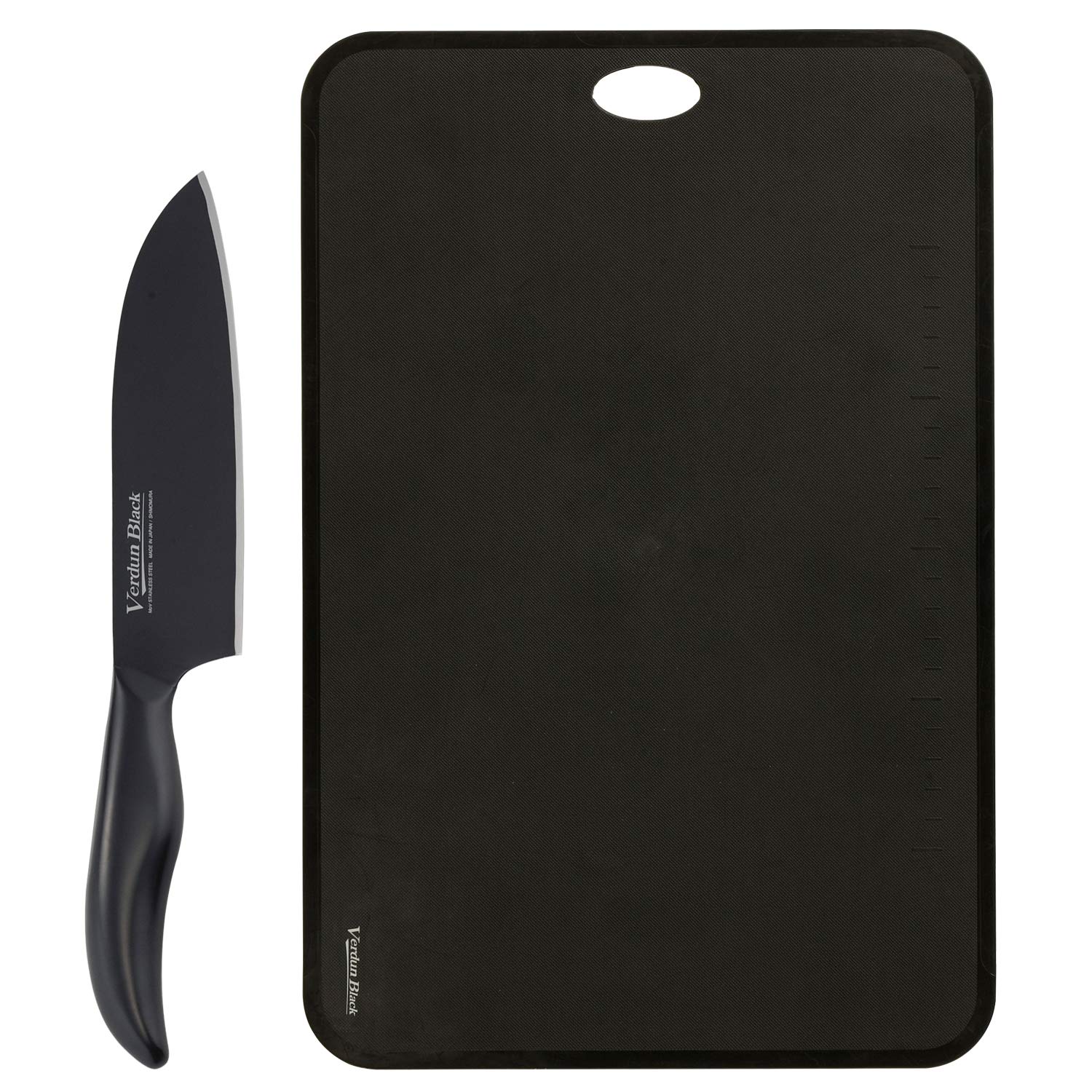 Набор разделочных досок Shimomura Kougyou Verdun Black Santoku с антибактериальным мягким покрытием, изготовлено в Ниигате & (Средняя) OVB-911, Цубамэ-Санзё,