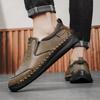 Fashion Handmade Mens Casual Shoes Soft Bottom Non-Slip Outdoor Mens Loafers Classic Vintage Design Walking Shoes Male Plus Size 38-46