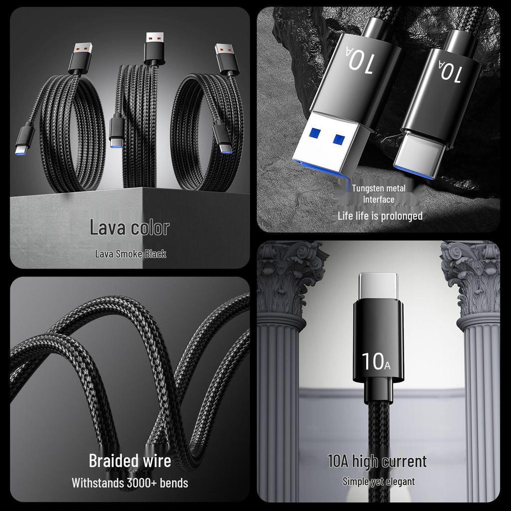 240W Super Fast Type-C Charging Cable for Huawei P70, Mate60 Pro, Honor V50, Xiaomi, and VIVO.