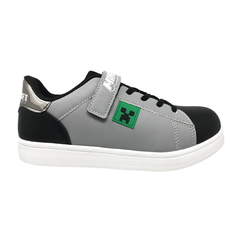Minecraft Kids' Creeper Skeleton Enderman Sneakers (Gray, Size 21.0 Cm) 1X3M38H