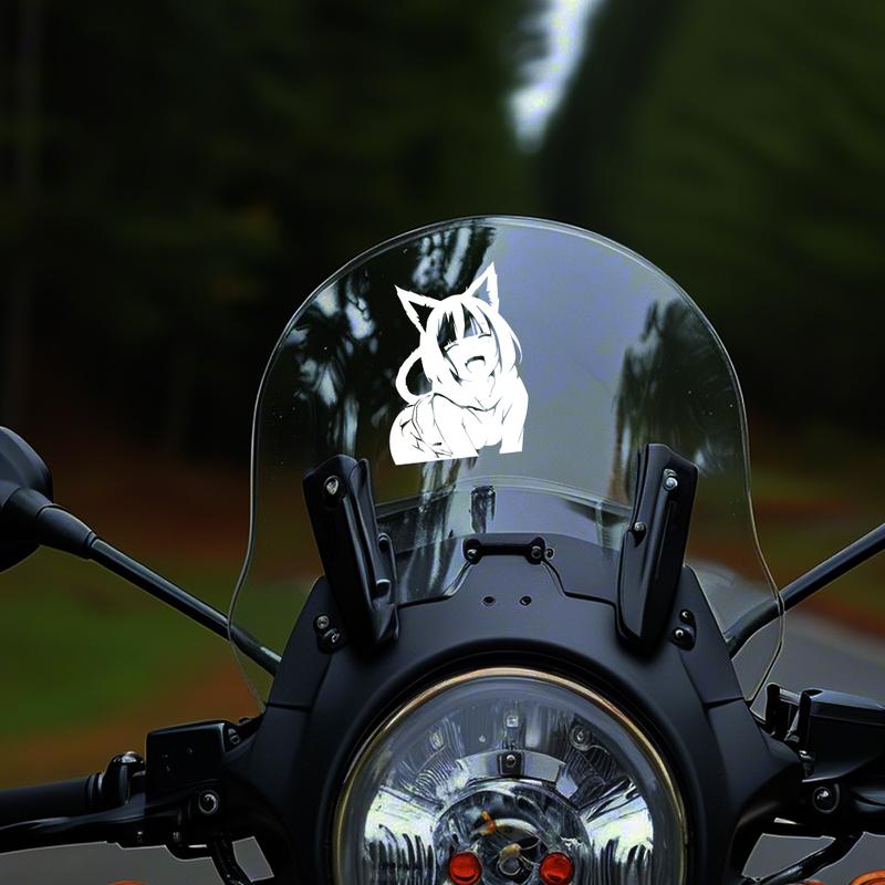 Anime Cat Girl Decal, Car, Truck, Windshield, Laptop, Vinyl, Decal, Accessories, Gifts, JDM, Slap, Personalized, Cat, Girl