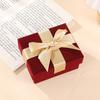 Velvet Ribbon Bow Gift Box for Holiday Packaging, Jewelry, Perfume, or Lipstick.