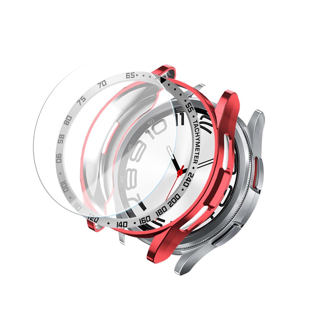 Tempered Glass+Bezel+Case for Samsung Watch 6 Classic 43mm 47mm Cover TPU Bumper All-Around Protector Clear Scratch Screen Shell