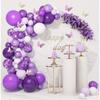 Bruiloft Verjaardag Babyborrel Geslachtsonthulling Decoraties Stofblauw Wit Ballonnenboog Slingerset