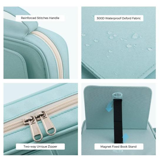 Teczka na zamek błyskawiczny z uchwytem Duża pojemność Wodoodporny segregator na dokumenty Przechowywanie