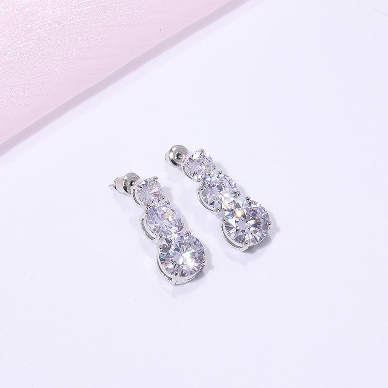 

Корейский комплект ювелирных изделий класса ААА, свадебное платье, ожерелье из циркония, серьги, браслет, ювелирные изделия, свадьба