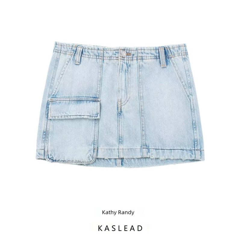 Kaslead New Arrival Women's Clothing Fashion Style Fashion Slim Fit Slimming All-Matching Jeans Mini Skirt 8197044