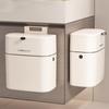 Wall-Mounted Hanging Trash Can with Lid for Kitchen and Bathroom