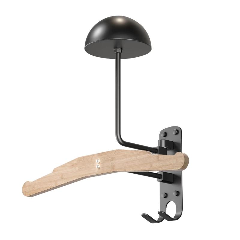 

180 Motorbike Helmets Rack, Rotations Metal Helmets Holder Wall Mount, Helmets Holder Helmets Hanger for Coat Hat