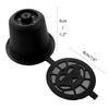 Capsules De Café Réutilisables - Set De 4 - Noir - Cylindrique - Plastique - Design Contemporain