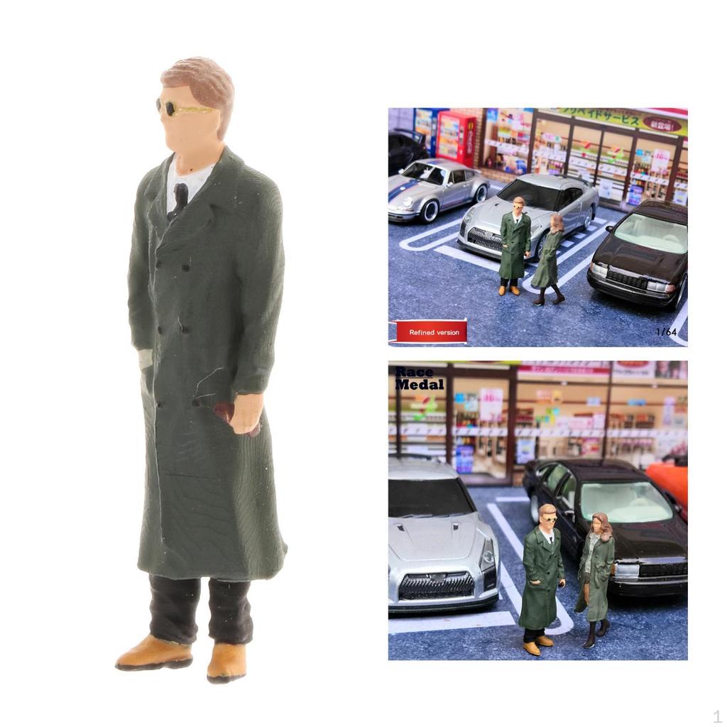 1/64 Figures Scale Diorama Hand Painted Statues Characters Doll Street