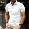 Short Sleeve POLO Shirt Button Solid Color Men's Sweatshirt