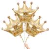 3Pc Crown Balloons Set Gold Color Foil Crown Shape Balloons Decoration Foil Balloons, Anniversary Balloons Princess Birthday