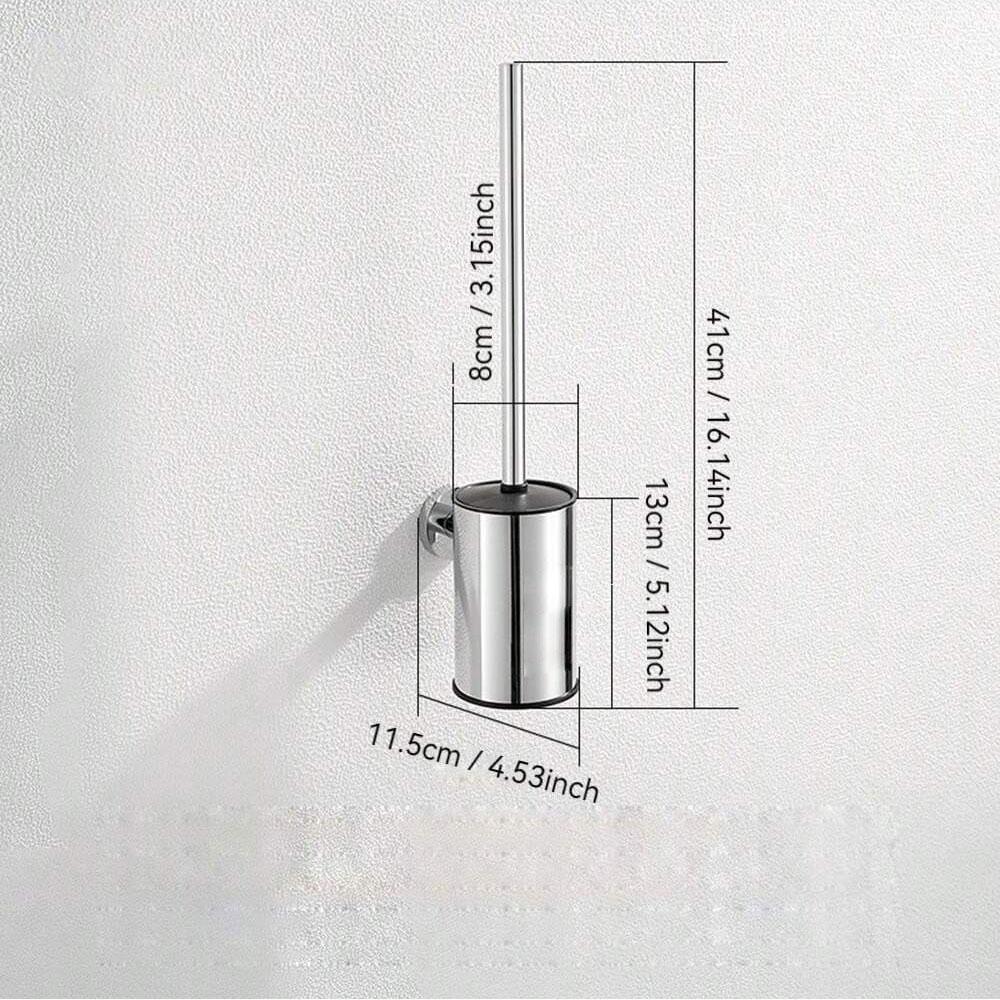 Extended round Toilet Brush Set - Wall-Mounted & Floor-Standing Options in 3 Colors for Thorough Bathroom Cleaning