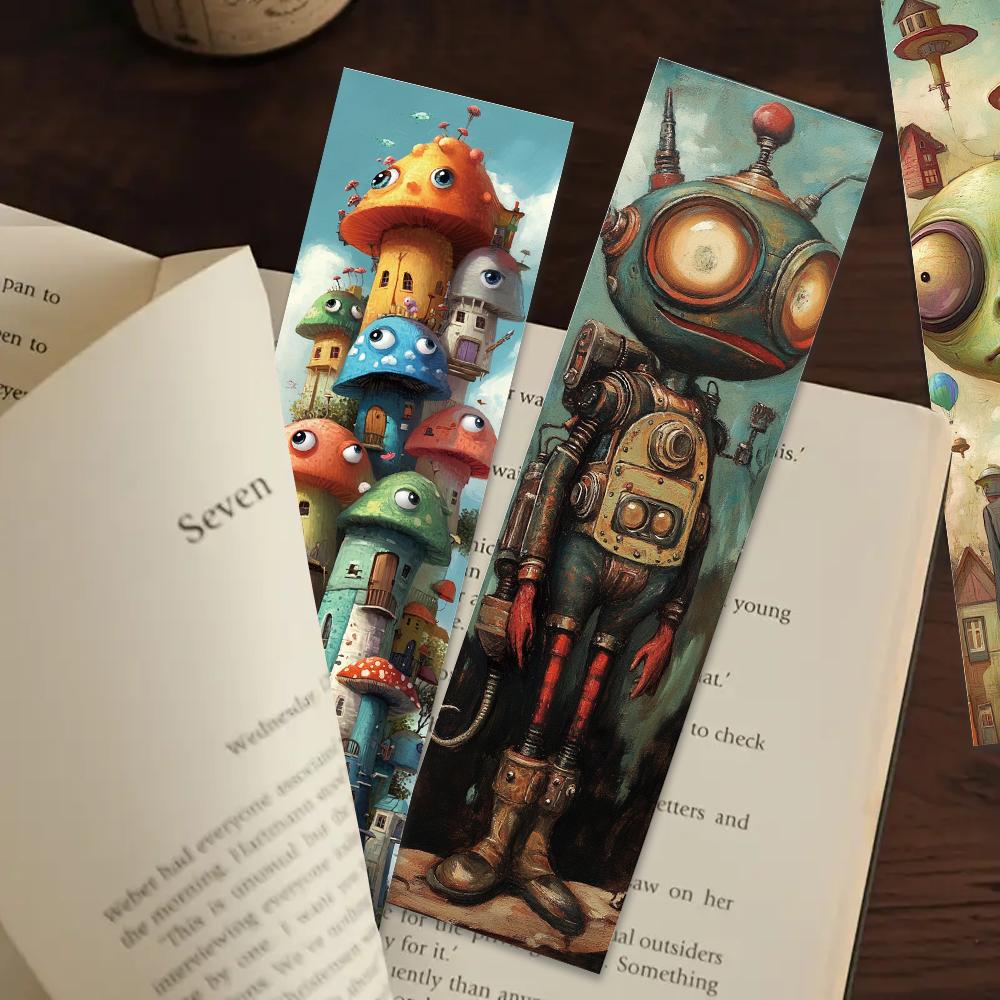 32pcs, bizarre surreal bookmarks, back-to-school season, Christmas, Halloween, suitable for teachers, readers, and birthdays.