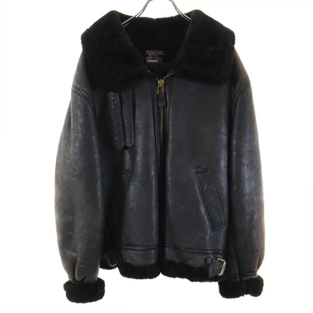 

AVIREX Made in USA B-3 Mouton jacket 36 Dark brown Flight Men s Used