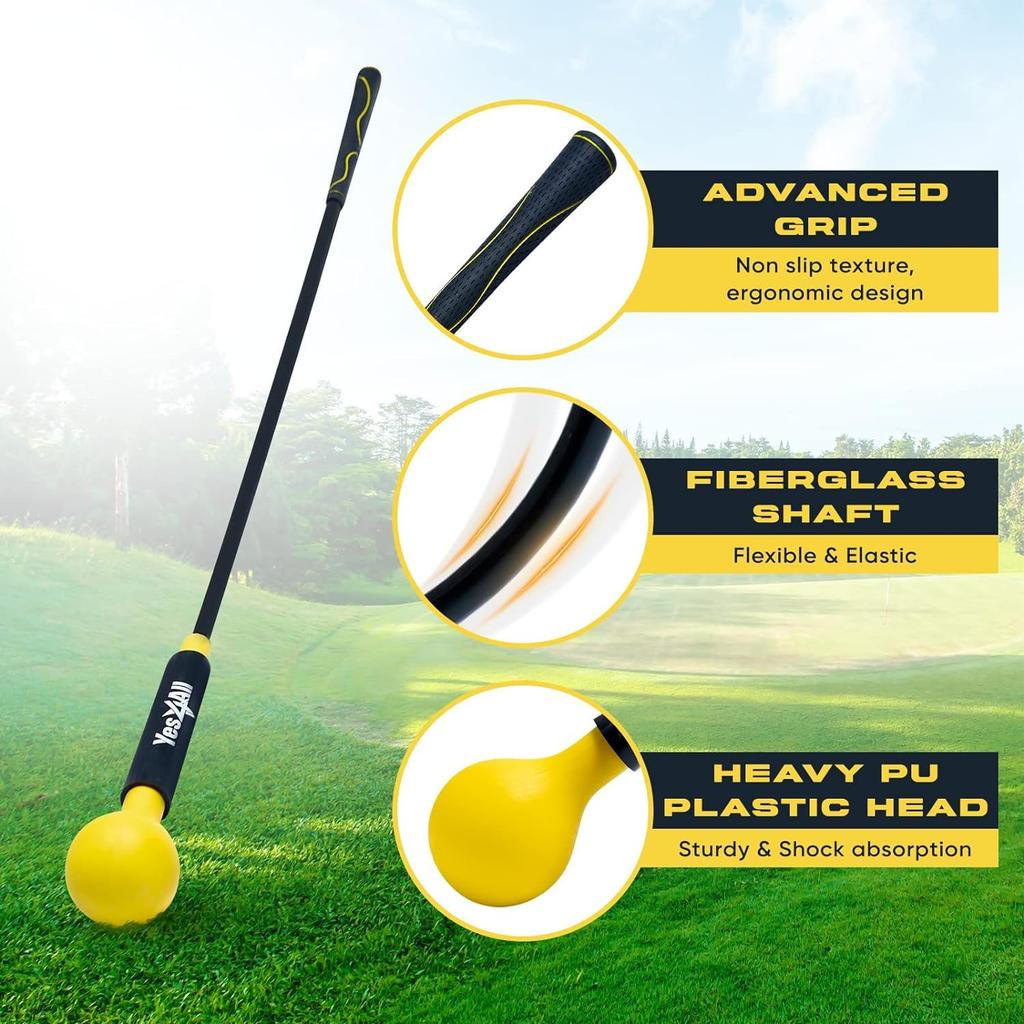 Yes4All 48 Zoll Golfschwungtrainer, Golfübungs-Schwungkorrektur, Gelb, japanischer Import [Reguläres Produkt]