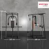 3-in-1 Smith Machine with Dual Cable Pulley System, Chest Press Station, 17-Level Squat Rack and Barbell Bar