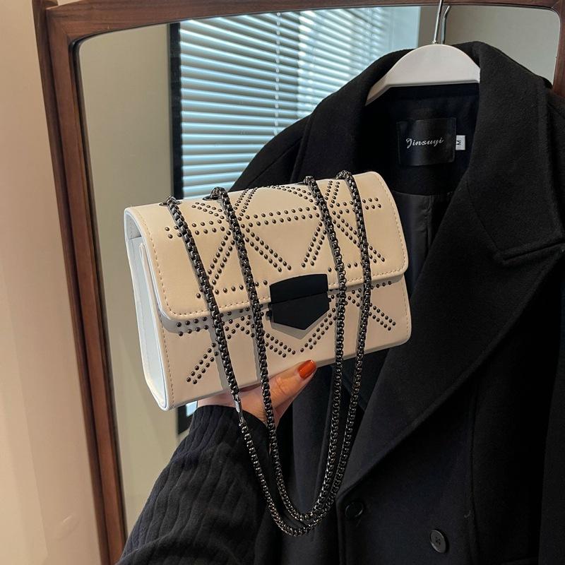 

Сумка с французским нишевым дизайном высокого класса, женская, 2024, новая, модная, универсальная, суперпопулярная у интернет-знаменитостей, на цепочке через плечо белый