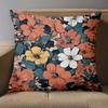 1 Pieces Floral Printed Cushion Pillow For Home Decor Polyester Pillowcase, Sofa Decorative Cushion Cov Headboard Pillow