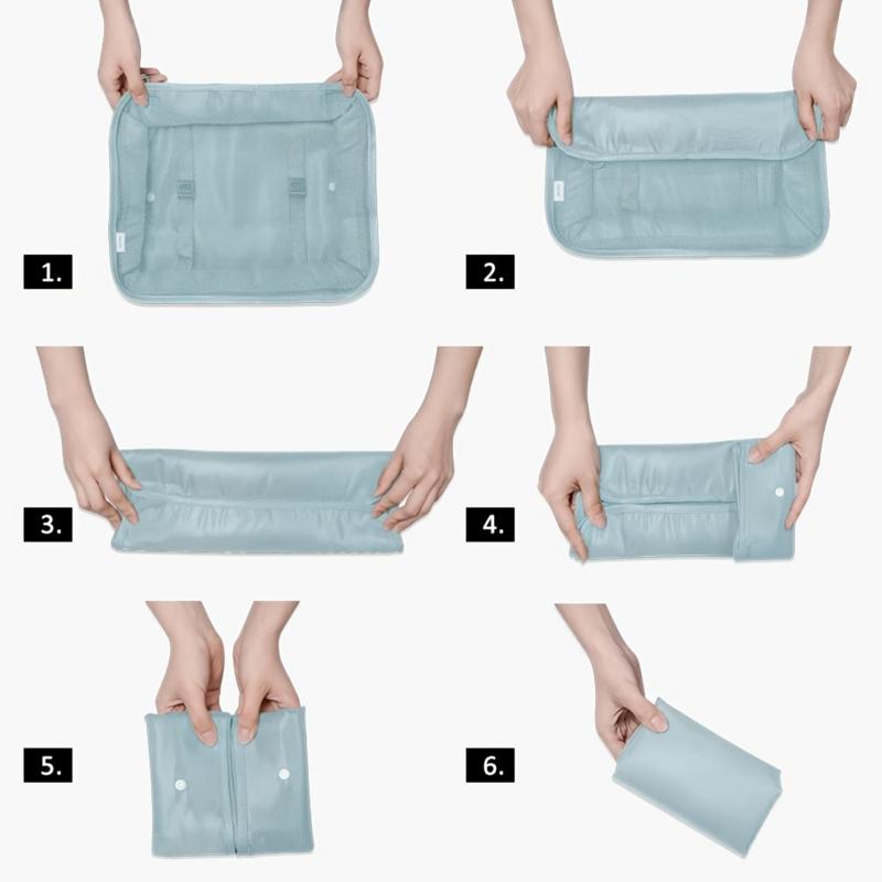 Twill Seven Piece Clothes Organizer Packing Bag Travel Luggage Clothing and Underwear Storage Bag