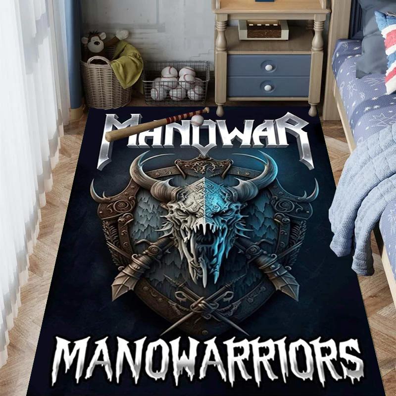 Manowar: Alfombra Power Glory Adecuada para todas las estaciones Decoración del hogar Arte para la habitación Felpudo