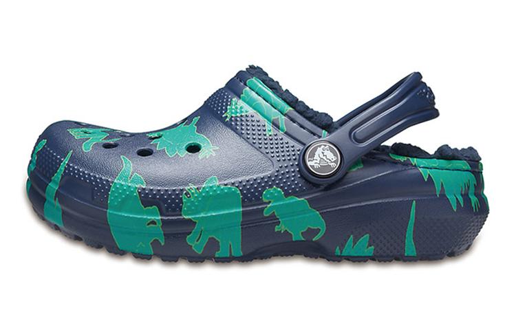 Детские хлопковые сандалии Crocs Сине-зеленые Детские 204817-41D 27-28