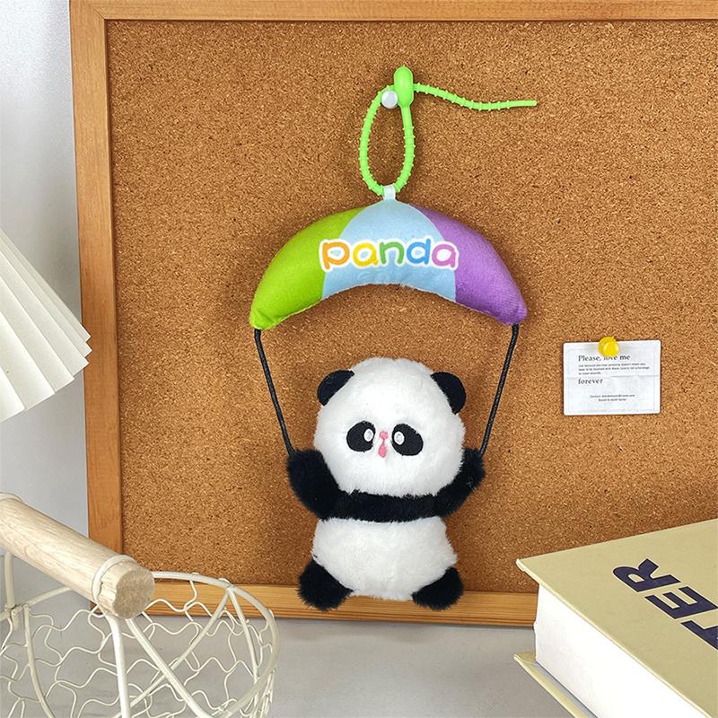 

Flying Parachute Capybara Panda Plush Doll Keychain Cartoon Stuffed Animal Doll Keyring Car Key Holder Lovely Bag Pendant Gifts Panda