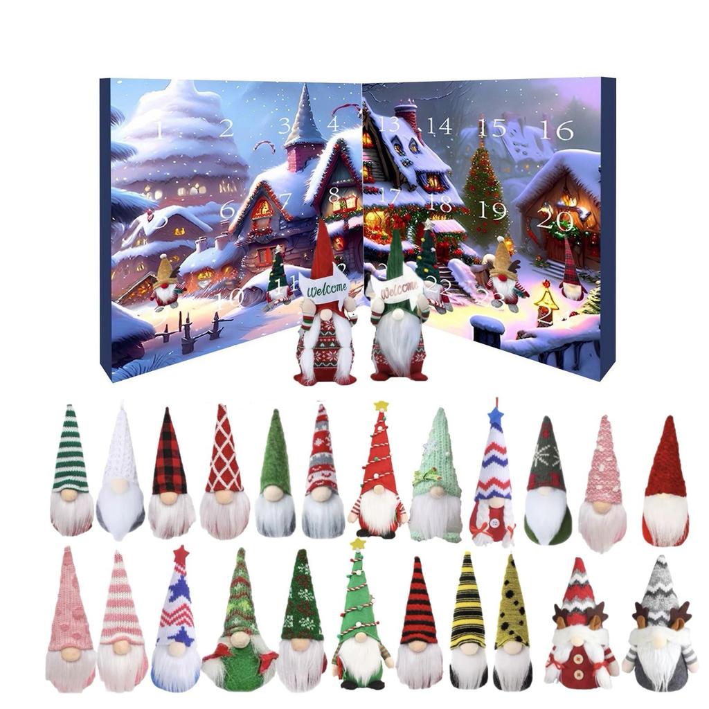 24 Plush Gnomes Countdown Calendar