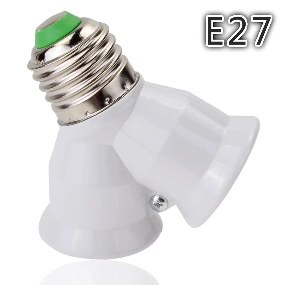 Schraube E27 LED Sockel Licht Lampe Glühbirnenfassung E27 auf 2-E27 Splitter Adapter Lampenfassung E27 Fassung Glühbirnenhalter