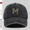 pc Leopard Print Letter M Pattern Printed Baseball Cap Casual Design Decorative Hat Comfortable and Lightweight Headwear A