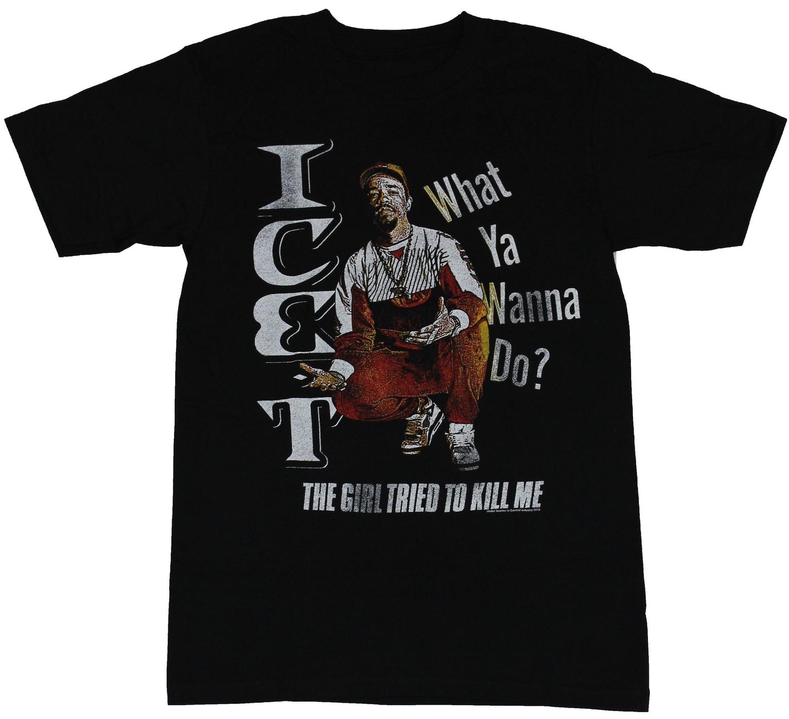Ice T Adult New T-Shirt - The Girl Tried To Kill Me Photo Pic S