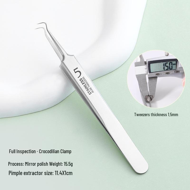 Stainless Steel Blackhead Remover Tool Set: Clips and Needles for Acne and Pimple Care