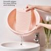 Thickened Washboard Laundry Basin Plastic Laundry Tub  Hand Washing Clothes