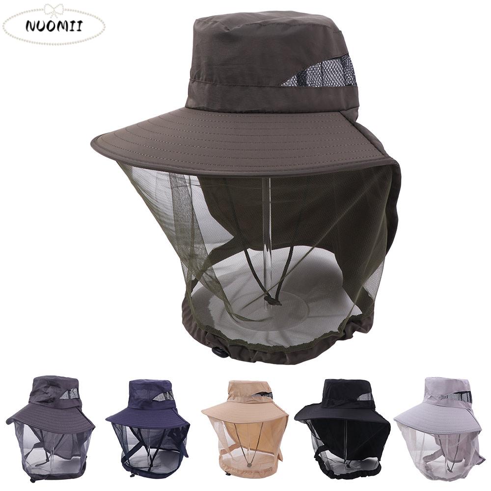 Casual Foldable Bee Mosquito Hat Wide Brim Insect Proof Net Cover Fisherman Hat Face Covering Sun Hat Sun Protection Hat Camping