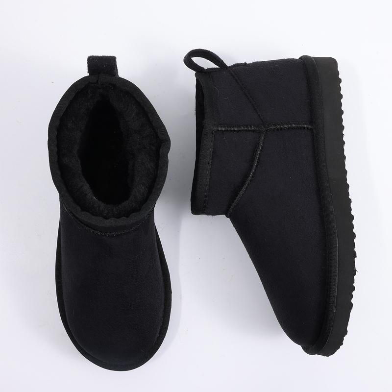 Fashion Smile New Women's Snow Boots Winter Simple Casual Solid Color Cotton Shoes Low-cut Thin Sole Thermal Shoes Gift Boots for Ladies